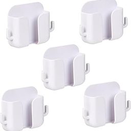 Wall Mounted Adhesive Remote Control Stand Mobile Phone Holder for Charging AC/TV Storage Box for All Smartphones (Set of 5)-14