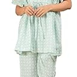 Jaipuri Cotton Comfortable Short Kaftan Top with Loose Pant (Set) for Women-picture-44