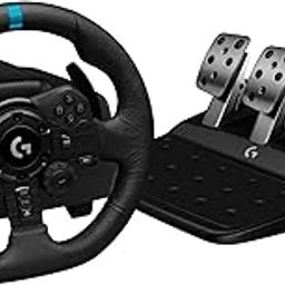 Logitech G923 Racing Wheel and Pedals, TRUEFORCE Feedback, Responsive Driving Design, Dual Clutch Launch Control, Genuine Leather Steering Wheel Cover, for PS5, PS4, PC, Mac - Black-picture-20