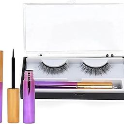 LOVELASH 1 Pairs Magnetic False Eyelash with 1 Waterproof Magnetic Eyeliner Kit, India's First 8D Faux Mink Eye lashes, Natural & Long Lasting Reusable Lashes, No Glue needed (EXOTIC). Black-40