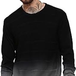 SHOWOFF Men's Grey Colourblocked Pullover Sweater-PR-SH-1003_Grey-image-75
