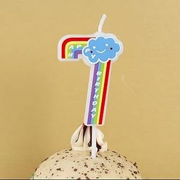 Juzfun Birthday Candles Number for 7th Year Unicorn Party Cake Decoration Topper Seventh Wedding Anniversary Celebration Size - Height 5 CM x Width 3 CM-image-2