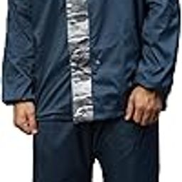 Real-Reversible Raincoat for Men with Adjustable In-Built Cap Hood, Waterproof Pant and Carry Pouch | Durable & Lightweight Polyester Rainsuit | Stylish Military Printed-11