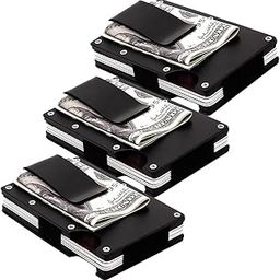 Stealodeal |Pack of 3|Black Metal Wallet Money Clip Card Holder-image-56