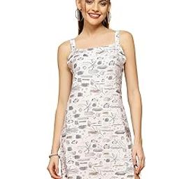 Women's Fit And Flare Mini Sleeveless Floral Beach Dress For Slipon-image-0