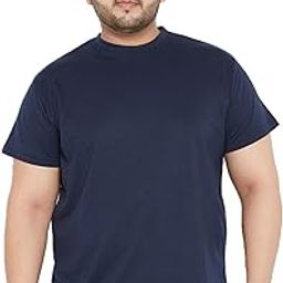 Plus Size Men's Regular Fit Solid Round Neck Tshirt-image-32