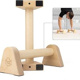 Müller & Blum Premium Wooden Push-Up Handles/Sustainable and Non-Slip Calisthenics Parallettes/Yoga, Push-Up or Handstand Handles/Push Up Bar for Indoor and Outdoor / Mini Bars-29