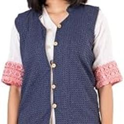 Cotton Traditional Ethnic Wear Handmade Jacket for Womens/Girl's-picture-10