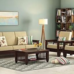 SM ARTS Solid Sheesham Wood 5 Seater Sofa Set with Center Table for Living Room | Wooden 3+1+1 Sofa Set with Coffee Table for Home | Five Seater Sofas with Storage & Cream Cushion | Mahogany Finish-image-12