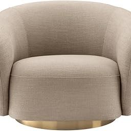 Kingsman Furnitures Brok Swivel Luxury Accent Arm Chair 360 Degree Rotatable Sofa for Home | Bedroom, Living & Drawing Room | Ultra Soft and Comfortable for Lounge Premium Textured Fabric (Sand)-image-72