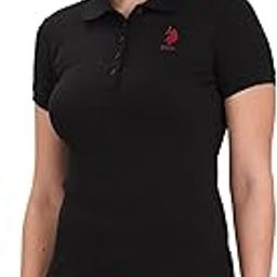 U.S. Polo ASSN. Women's Solid Pique Polo Shirt-image-9