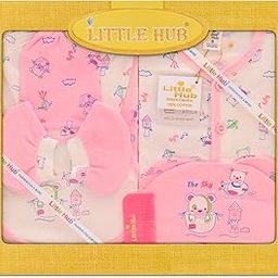 Little Hub 8-Piece Newborn Baby Gift Set, Unisex (Pink)-image-82