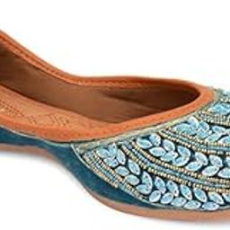 Mojari Punjabi Jutti for Women Ethnic Footwear- Velvet Hand Embroidered-image-97