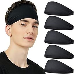 BISMAADH Sports Headbands for Men Moisture Wicking Workout Headband, Sweatband for Running, Cycling, Football, Yoga, Hairband for Women and Men-image-22