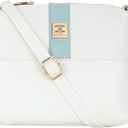 Women's Two Contrasting Colors Sling Bag (White)-image-81