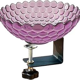ARTISOUL® Deck Mounted Bird Bath Decor Balcony Railing Birdbath for Yard Patio Outdoor Purple | Yard, Garden & Outdoor Living | Bird & Wildlife Accessories | Birdbaths-image-89