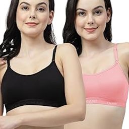 Black, Navy Blue Non Padded Seamless Sports Bra (Soniya-Black-NavyBlue)-image-2