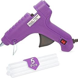 GLUN® Glue Gun 80 Watt Purple Colour with 7mm 5 Pieces Glue Sticks 6 inch Transparent, ON/Off Switch Button, LED Indicator, Transparent Glue Sticks for Craft Specialist and DIY Works-2