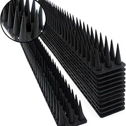 Defender Spikes for Bird, Cat, Pigeon and Small Animals 12pack- Protect Your Sofa, Garden, Outdoor Walls, Anti Theft Climb, Plastic Security Fence Spikes- Black-image-55