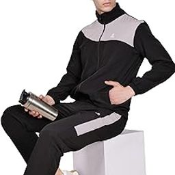 Men's Athletic Gym Running Sports Track Suit, Lightweight, Breathable Activewear for Fitness, Running, Workout & Outdoor Sports_Black_M-image-41