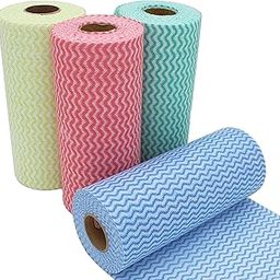 MeeTo Reusable Cleaning Wipe, Household &Kitchen Towels,Disposable Cleaning Cloth, Dish Cloth Dish Towels Dish Rags Reusable Kitchen Paper Towels, Wash Towels, 1 Rolls of 50 Sheets-picture-23