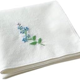 Shree adodhyawomen's handkerchief with delicate flower embroidery .set of 2.-image-81