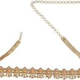 kushal's Fashion Jewellery Ruby Gold Polished Antique Belt With Adjustable Chain Best for Festive Season & Special Occasion - 430207-picture-0