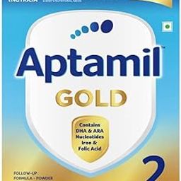 Aptamil Gold Follow Up Infant Formula Milk Powder for Babies - Stage 2 ( 6 to 12 months ) - 400gm - BIB Pack-5
