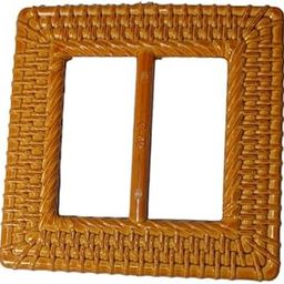 Wooden Style Square Buckle for belt, handbag, fashion accessories (8 cm/ 3.2 inch) (Pack of 2)-image-44