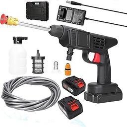 Cordless Pressure Washer, 48V with 2 Batteries, Portable High Power Cleaner Kit with Accessories, Storage Case-picture-14
