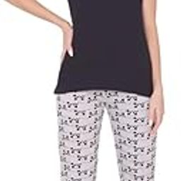 bodycare Womens Combed Cotton Tshirt & Pyjama Night Suit Set BSLS11030-11038-picture-2