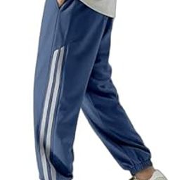 Men Stylish Trackpant for Regular USES (D7_White_Dubble_Patti_Blue_Pant_911)-image-43