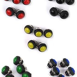 UJEAVETTE 25x Momentary Push Button Horn Switch OFF (ON) for Car Dashboard Boat Waterproof-image-4