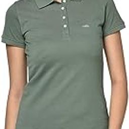 Women's Cotton Polo Collar Regular Fit T-Shirts | Short Sleeves | for Casual Wear | Regular | Olive | M-971-21-BASIL-image-18