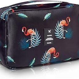 EAFTOS Unisex Travel Toiletry & Makeup Organizer Bag – 12cm Compact Pouch for Grooming, Shaving, Cosmetics & Essentials – Lightweight, Durable & Perfect (1, Black Design-1)-image-50