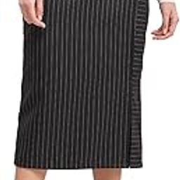 fablestreet Straight Fit Skirt - Black and White-picture-12