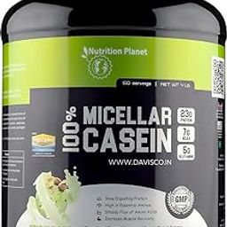 Nutrition Planet 100% Micellar Casein (With real Cashew, Pistachio & Saffron) for Pre/Post Workout Recovery (Kesar Kaju Pista - 4lb, 60 Servings)-picture-24