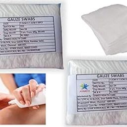 JOMED NON STERILE ABSORBENT GAUZE SWAB SIZE : 7.5CMX7.5CM 8PLY - 100 PCS ( PACK OF 2)-image-3