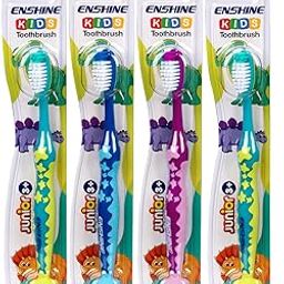 Enshine Kids Toothbrush Set for Ages 3+ Extra Soft, Easy Grip, Multi-Color for Gentle Oral Care (Pack of 4)-12