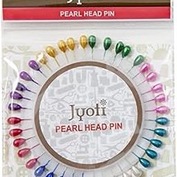 Jyoti Pearl Head Pins Oval Multicolored for Tailoring, Dressmaking, Crafting, Sewing, Ornament, Patch Work, Florist, Decorating, Hijab, and Scarf for Women # 22848 (40 Pins on a Wheel) - Pack of 5-picture-16