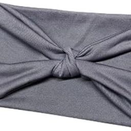 2xWomen's Wide Head Wrap Elastic Headband for Sports, Running, Yoga Gray-image-49