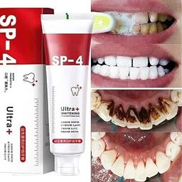 SP 4 Ultra Brightening Toothpaste Advanced Whitening Formula for Stain Removal and Enamel Protection-50gm Pack Of 1-30