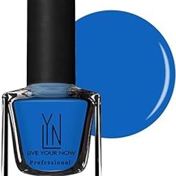 LYN Professional Nail Lacquer, Quick Dry High Shine Polish, Blue Ty Colour, 12ml-image-38