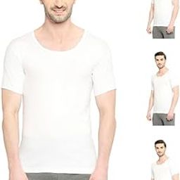 Men's Solid Regular Fit Vest KNITSHRUNK_RNS_P4_85_White-40