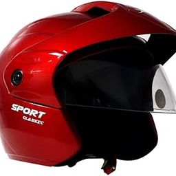 TVS Half Face Helmet for Men and Women, Red, Size L, ISI and DOT Certified-image-70