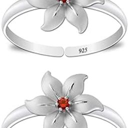Sterling Silver Toe Rings for Women | Star and Flower Design 925 Pure Chandi Bichiya Indian Toe Rings for women style-image-30