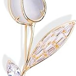 The White Rose Brooch Pin | 18k Gold Plated | Trendy, Lightweight & Comfortable | Stylish & Tarnish-Resistant | Qty : 1pc-image-9