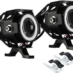 OTOROYS Mini U7 CREE Fog Light Blue Angel Ring Bike Driving DRL, Universal Spotlight with Hi/Lo Flashing Beam and Angel Eye Ring Fog Lamp Motorbike LED (12 V, 20 W) (Universal For Bike, Pack of 2)-picture-18