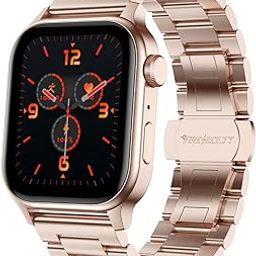 Fire-Boltt Rise Luxe Stainless Steel Luxury, 47mm (1.85) Display Bluetooth Calling, Rotating Crown, AI Voice Assistant, 120 Sports Modes, Neon UI, Stainless Steel Straps, SpO2 (Rose Gold)-picture-13