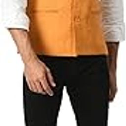 Men Solid Cotton Blended Nehru Jacket/Modi Waistcoat (Mustard,Single)-picture-22